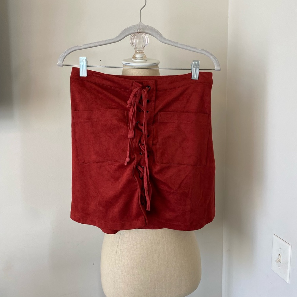 NWT Olivaceous Red Mini Skirt